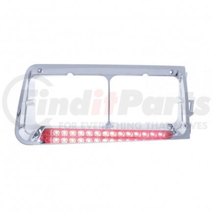 32586 by UNITED PACIFIC - Headlight Bezel - 14 LED, Red LED/Clear Lens, for Freightliner FLD