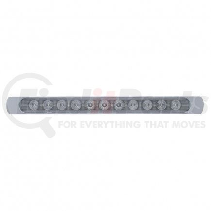 39253 by UNITED PACIFIC - Brake/Tail/Turn Signal Light - 11 LED 17" Stop, Turn and Tail Light Bar, with Bezel, Red LED/Clear Lens