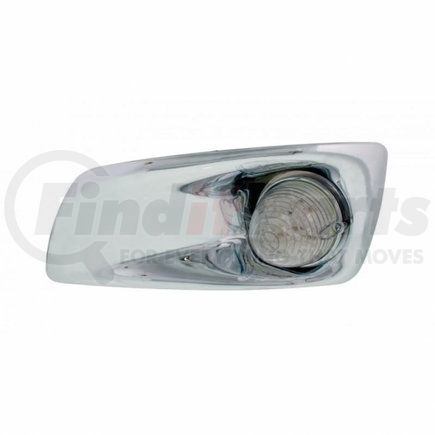 42723 by UNITED PACIFIC - Bumper Guide Light - Bumper Light Bezel, Front, LH, with 19 LED Beehive Light, Amber LED/Clear Lens, for Kenworth T660
