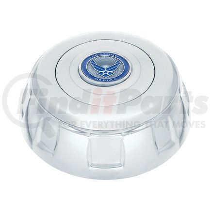 88193 by UNITED PACIFIC - Horn Button - Chrome Aluminum, Steering Wheel, with Metal Medallion, US Air Force