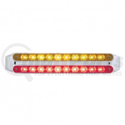 37328 by UNITED PACIFIC - Light Bar - LED, Stop/Turn/Tail Light, Amber and Red LED, Amber and Red Lens, Dual Row, 10 LED Per Light Bar