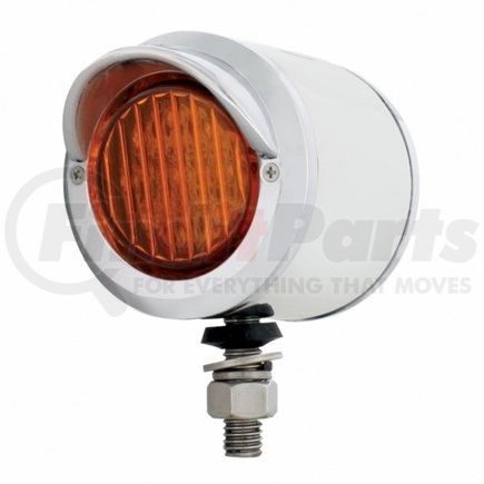 30928 by UNITED PACIFIC - Turn Signal Light - Double Face, 2", Stainless, with 9 LED 2" Lights & Visors, Amber & Red LED/Amber & Red Lens