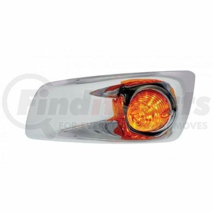42722 by UNITED PACIFIC - Bumper Guide Light - Bumper Light Bezel, Front, LH, with 19 LED Beehive Light, Amber LED/Amber Lens, for Kenworth T660