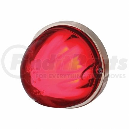 34409 by UNITED PACIFIC - Truck Cab Light - 9 LED Dual Function "Glo" Watermelon Flush Mount Kit, Red LED/Red Lens
