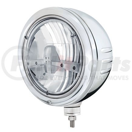 32770 by UNITED PACIFIC - Headlight - Embossed Stripe, 5 LED, RH/LH, 7", Round, Polished Housing, Bullet Style Bezel