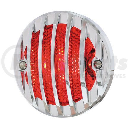 110657 by UNITED PACIFIC - Tail Light - Incandescent, with Chrome Grille Bezel and Housing, Red Lens, Right, for 1933-1936 Ford Truck