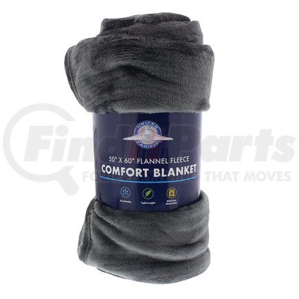 99115 by UNITED PACIFIC - Comfort Blanket - 50" X 60" Flannel Fleece, Ash Black