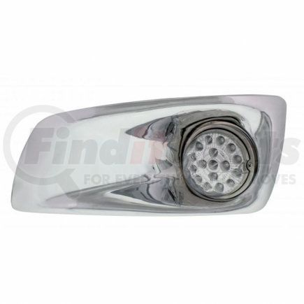 42703 by UNITED PACIFIC - Bumper Guide Light - Bumper Light Bezel, LH, with 17 Amber LED Clear Style Reflector Light, for 2007-2017 KW T660, Clear Lens