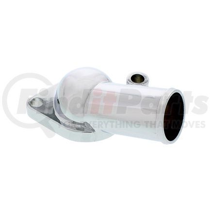 110345 by UNITED PACIFIC - Water Neck - Angled Left, 15 Degree Up, Chrome, for Chevy Small Block Gen I and GM V6
