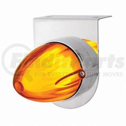 34448 by UNITED PACIFIC - Marker Light - "Glo" Light, Grakon, 1000 LED, with Bracket, Dual Function, 9 LED, Amber Lens/Amber LED, Stainless Steel, 3 in. Lens, Watermelon Design