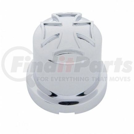 10596B by UNITED PACIFIC - Wheel Lug Nut Cover - 3/4" x 1.5", Chrome, Plastic, Iron Cross, Push-On Style