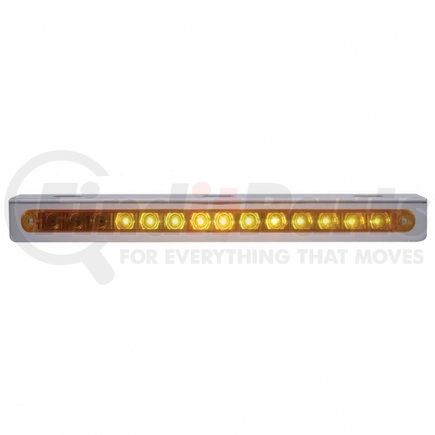 37518 by UNITED PACIFIC - Light Bar - Stainless Steel, Sequential, Auxiliary Light, Amber LED and Lens, Right to Left, 14 LED Light Bar