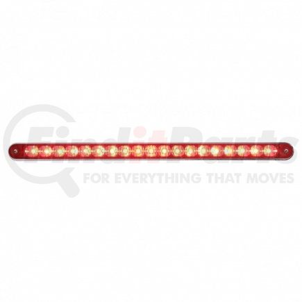 37941 by UNITED PACIFIC - Brake/Tail/Turn Signal Light - 19 LED 12" Reflector, Bar, with Bezel, Red LED/Red Lens
