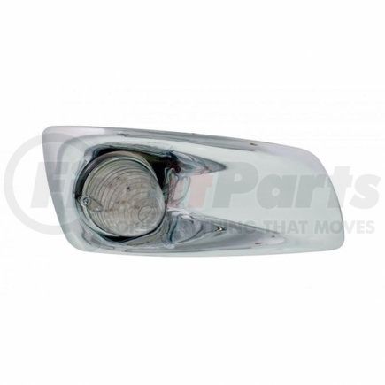 42755 by UNITED PACIFIC - Bumper Guide Light - Bumper Light Bezel, Front, RH, with 19 LED Beehive Light, Amber LED/Clear Lens, for Kenworth T660