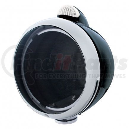 32409 by UNITED PACIFIC - Headlight Housing - Black, Guide 682-C Headlight No Bulb, with Dual Mode LED Signal, Clear Lens
