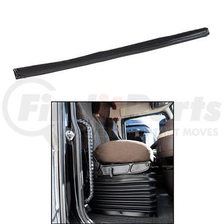 70418 by UNITED PACIFIC - Grab Handle - Grab Bar Cover, 27.5" Driver Assist, Black Engineered Leather
