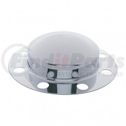10134 by UNITED PACIFIC - Axle Hub Cover - Front, Chrome, Dome, with 33mm Nut Cover, Steel/Aluminum Wheel