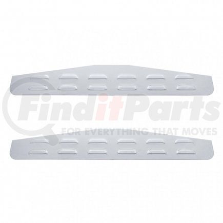 10410P by UNITED PACIFIC - Mud Flap Hanger - Mud Flap Plate, Bottom, 4" x 24", Louvered, Welded Stud