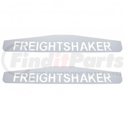 10436P by UNITED PACIFIC - Mud Flap Hanger - Mud Flap Plate, Bottom, 4" x 24", Chrome, Freightshaker, Welded Stud
