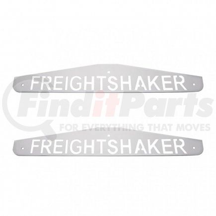10440P by UNITED PACIFIC - Mud Flap Hanger - Mud Flap Plate, Bottom, 4" x 24", Chrome, Freightshaker, Bolt Thru