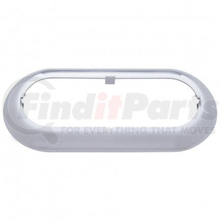 10541 by UNITED PACIFIC - Light Bezel - Chrome, Plastic, Oval, Snap On, Flange