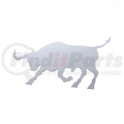 10908 by UNITED PACIFIC - Ornament - 12" x 7" Stainless Raging Bull Cutout - Facing Left