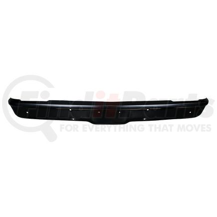 110719 by UNITED PACIFIC - Bumper - Black, EDP Coated, Front, with Parking Light Recesses, with Pre-Drilled License Plate Mounting Holes, for 1967-1972 GMC Truck