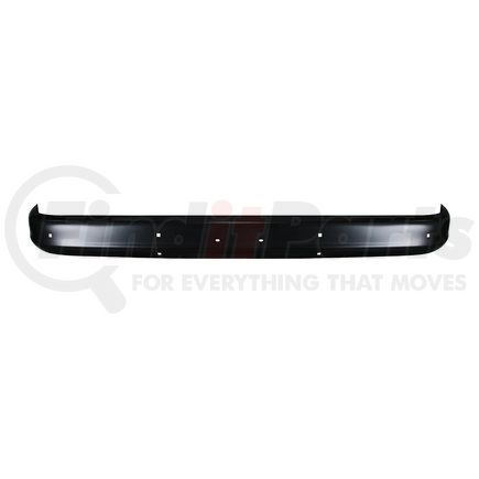 110721 by UNITED PACIFIC - Bumper - Black EDP, Front, Die Stamped, with Heavy Gauge Sheet Metal, Pre-Drilled License Plate Mounting Holes, for 1960-1962 Chevy & GMC Truck