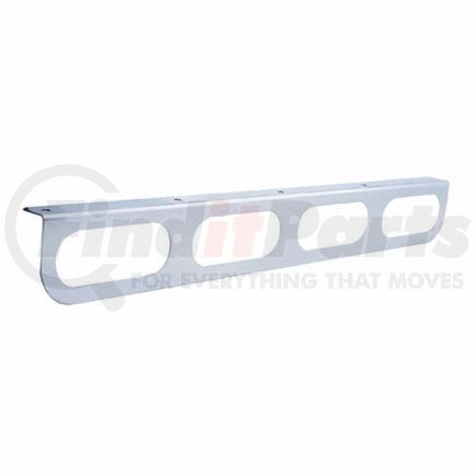 20397 by UNITED PACIFIC - Light Bar Bracket - Stainless Light Bracket with Four Oval Light Cutouts