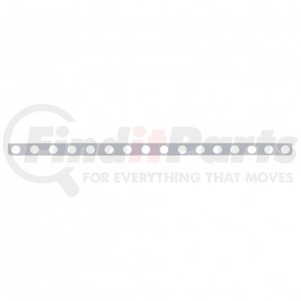 20370 by UNITED PACIFIC - Light Bar Bracket - 79.5" Stainless, with Sixteen 2" Light Cut-Outs