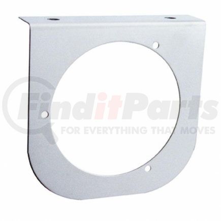 20422 by UNITED PACIFIC - Marker Light Mounting Bracket - Stainless Light Bracket with One 4" Light Cutout
