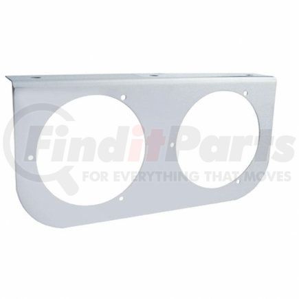 20425 by UNITED PACIFIC - Marker Light Mounting Bracket - Stainless, with Two 4" Light Cut-Outs