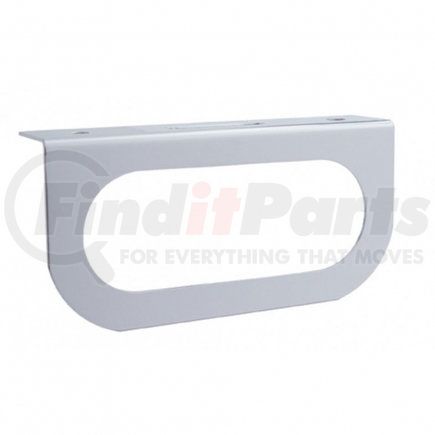 20401 by UNITED PACIFIC - Marker Light Mounting Bracket - Stainless, with One Oval Light Cut-Out