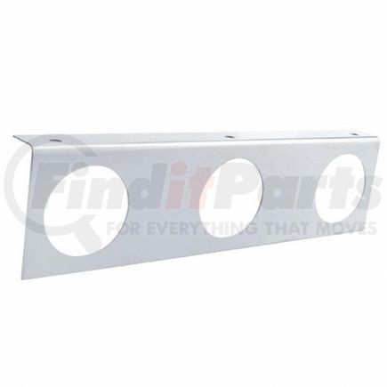 20451 by UNITED PACIFIC - Light Bar Bracket - Stainless, with Three 2 1/2" Light Cut-Outs