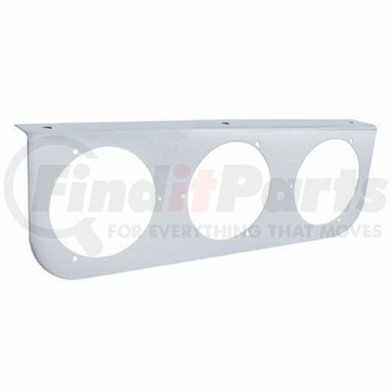 20428 by UNITED PACIFIC - Light Bar Bracket - Stainless Light Bracket with Three 4" Light Cutouts