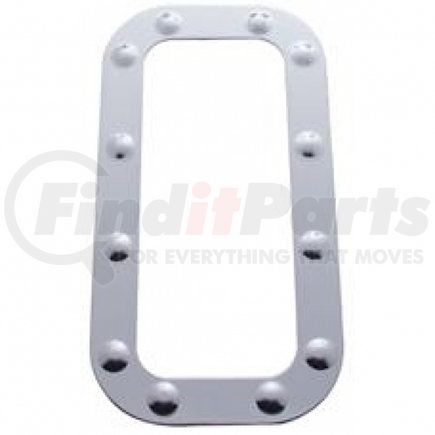 20565B by UNITED PACIFIC - Vent Door Trim - Stainless,Dimpled, for Peterbilt