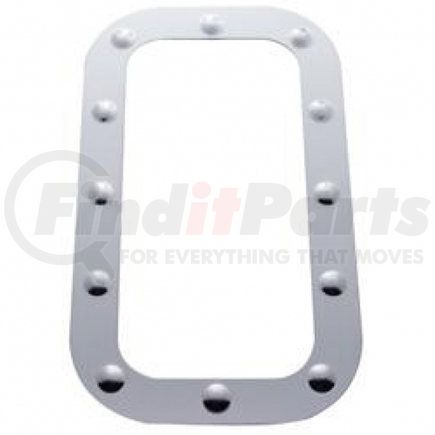 20567 by UNITED PACIFIC - Vent Door Trim - Stainless, Dimpled, for Kenworth