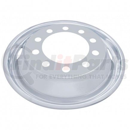 20352 by UNITED PACIFIC - Wheel Cover - 22.5" OD, Stainless, Front, 2 Vent Hole, Hub Piloted