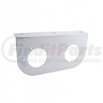 20751 by UNITED PACIFIC - Marker Light Mounting Bracket - Stainless Steel, with Two 3" Light Cutouts