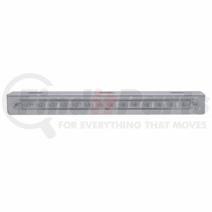 20774 by UNITED PACIFIC - Light Bracket - 12-3/4" Stainless Steel, with 14 LED 12" Light Bar, Red LED/Clear Lens