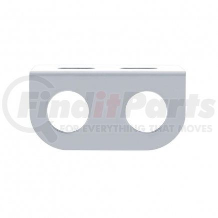 20851B by UNITED PACIFIC - Light Bar Bracket - Stainless Mini, with Two 13/16" Round Cut-Outs