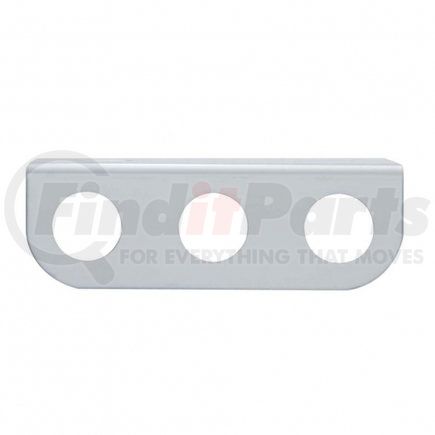 20852B by UNITED PACIFIC - Light Bar Bracket - Stainless Mini, with Three 13/16" Round Cut-Outs