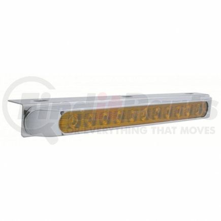 20905 by UNITED PACIFIC - Light Bar - Stainless, with Bracket, Turn Signal Light, Amber LED and Lens, Stainless Steel, with Bezel, 11 LED Light Bar