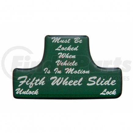 21020-1G by UNITED PACIFIC - Dash Switch Label - Switch Guard Sticker Only, "Fifth Wheel", Green