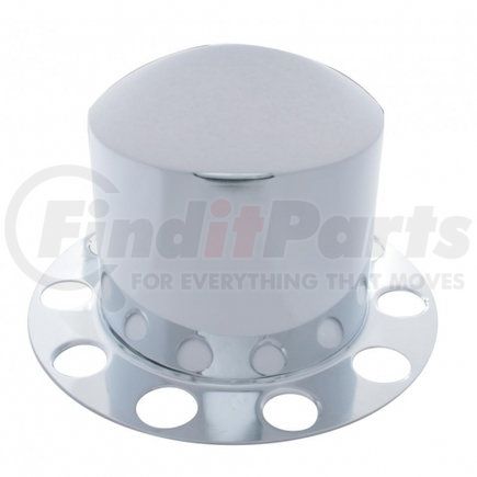 21211 by UNITED PACIFIC - Axle Hub Cover - Axle Cover Kit (Aluminum Wheel), Rear, Stainless, Dome