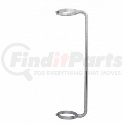 21250 by UNITED PACIFIC - Exhaust Stack Muffler Guard Grab Handle - 34", Chrome, 5" Clamp