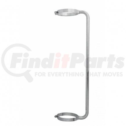 21252 by UNITED PACIFIC - Exhaust Stack Muffler Guard Grab Handle - 34", Chrome, 7" Clamp