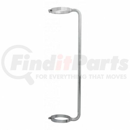 21307 by UNITED PACIFIC - Exhaust Stack Muffler Guard Grab Handle - 45", Chrome, 6" Clamp