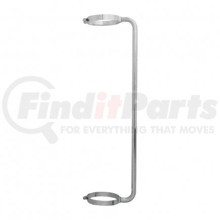 21308 by UNITED PACIFIC - Exhaust Stack Muffler Guard Grab Handle - 45", Chrome, 7" Clamp