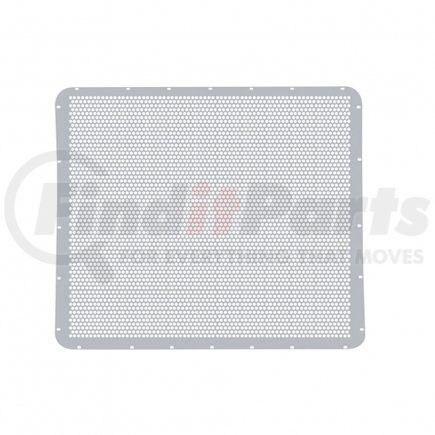 21153 by UNITED PACIFIC - Grille Mesh - 304 Stainless Steel, with Extended Hood-Alternating Round Holes, for Peterbilt 379